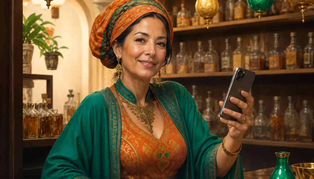 mujer comercio web movil
