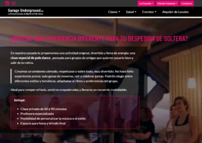 despedida soltera web clases pole dance