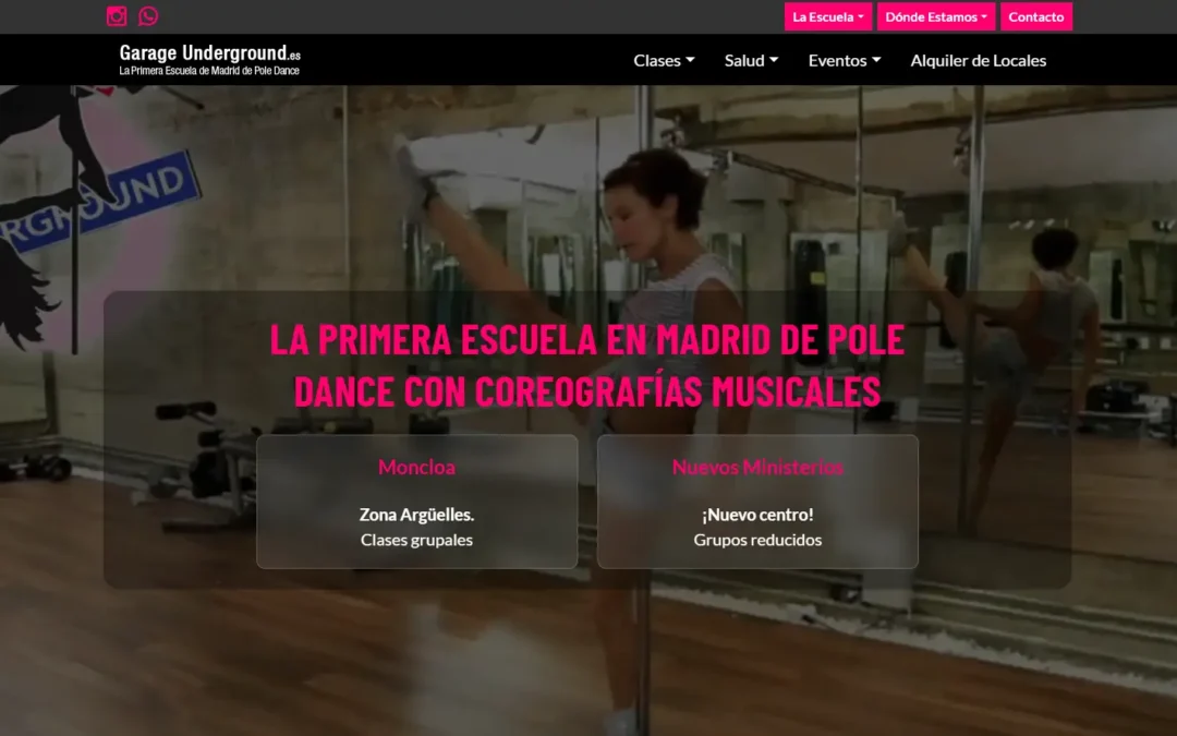 Web para escuela de Pole Dance