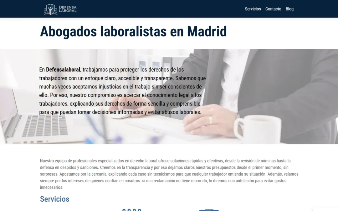 Página web para abogado laboral en WordPress