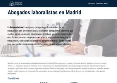 Página web para abogado laboral en WordPress