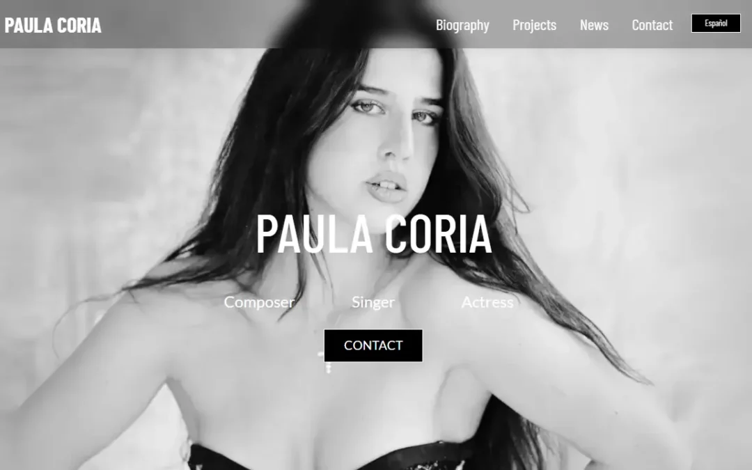 Porfolio multilenguaje para cantante