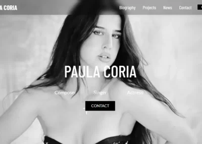 Porfolio multilenguaje para cantante
