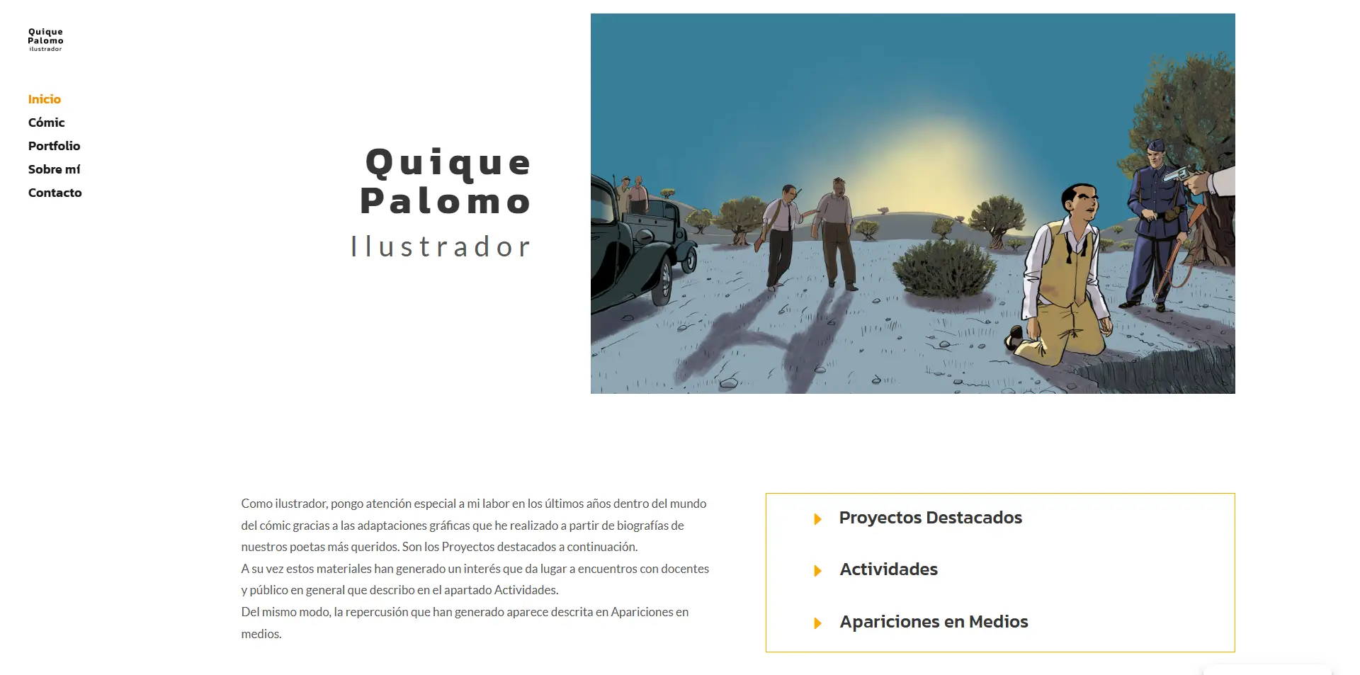 quique palomo autor comic home